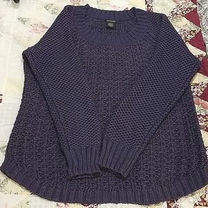 Calvin Klein chunky shimmery purple sweater S